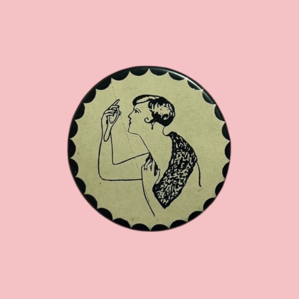 Antique 1920’s naughty hand mirror